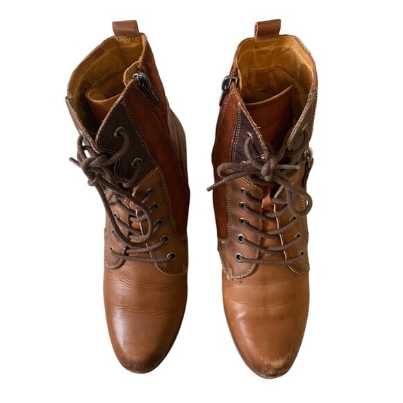 Pikolinos Rotterdam Leather Ankle Boots Heels Side Zipper Closure Brown Size 39 - Picture 2 of 12